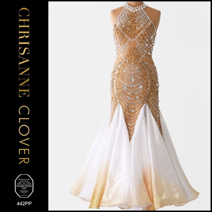 Gold ballroom dress new arrivals