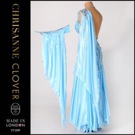 sachin and babi light blue dress Ballroom Dance Dress
