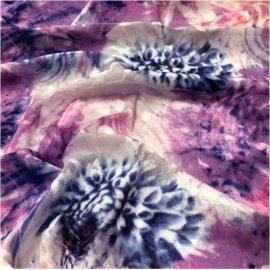 DHALIA PRINT VELVET BURNOUT