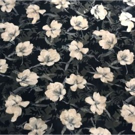 HIBISCUS PRINT VELVET BURNOUT