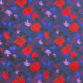 MIDNIGHT GARDEN ON LUXURY CREPE