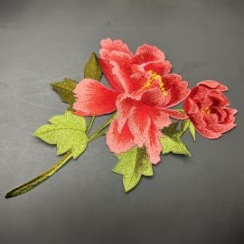 POPPY EMBROIDERED FLOWER MOTIF