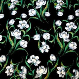 SNOWDROP PRINT ON GEORGETTE