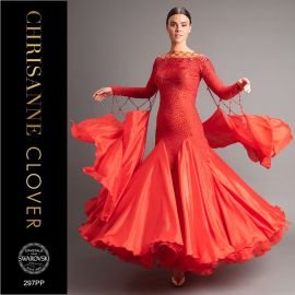 BDD297PP OLGA RED BALLROOM DRESS