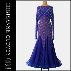 BDD208NN BLUEBERRY BALLROOM DRESS