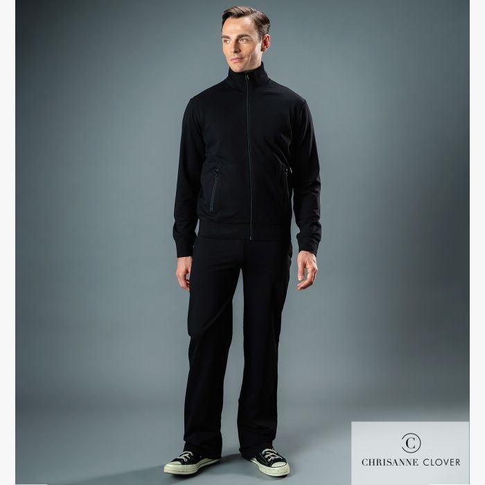 Mens black tracksuit outlet