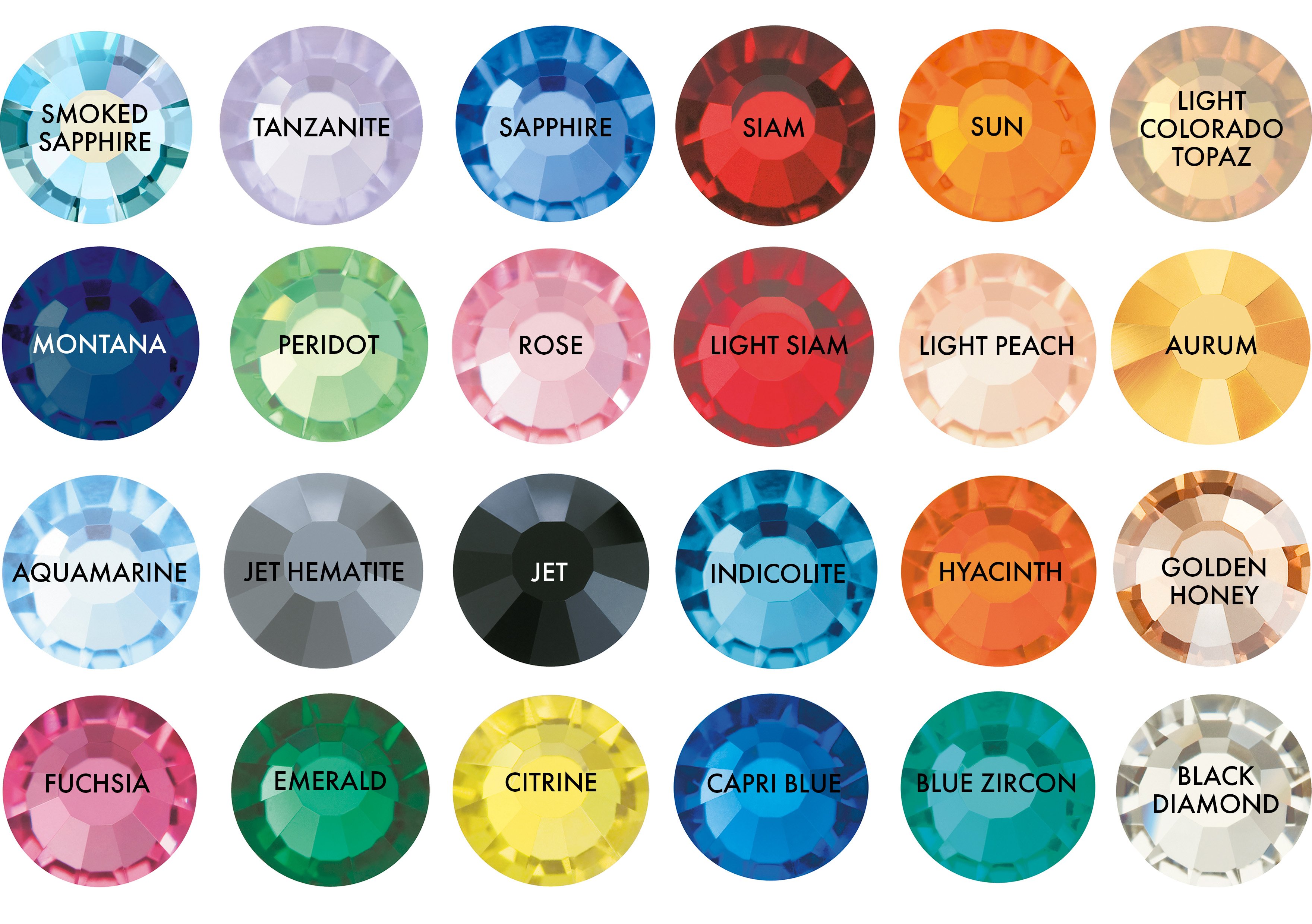 Preciosa crystals new colours and sizes now available