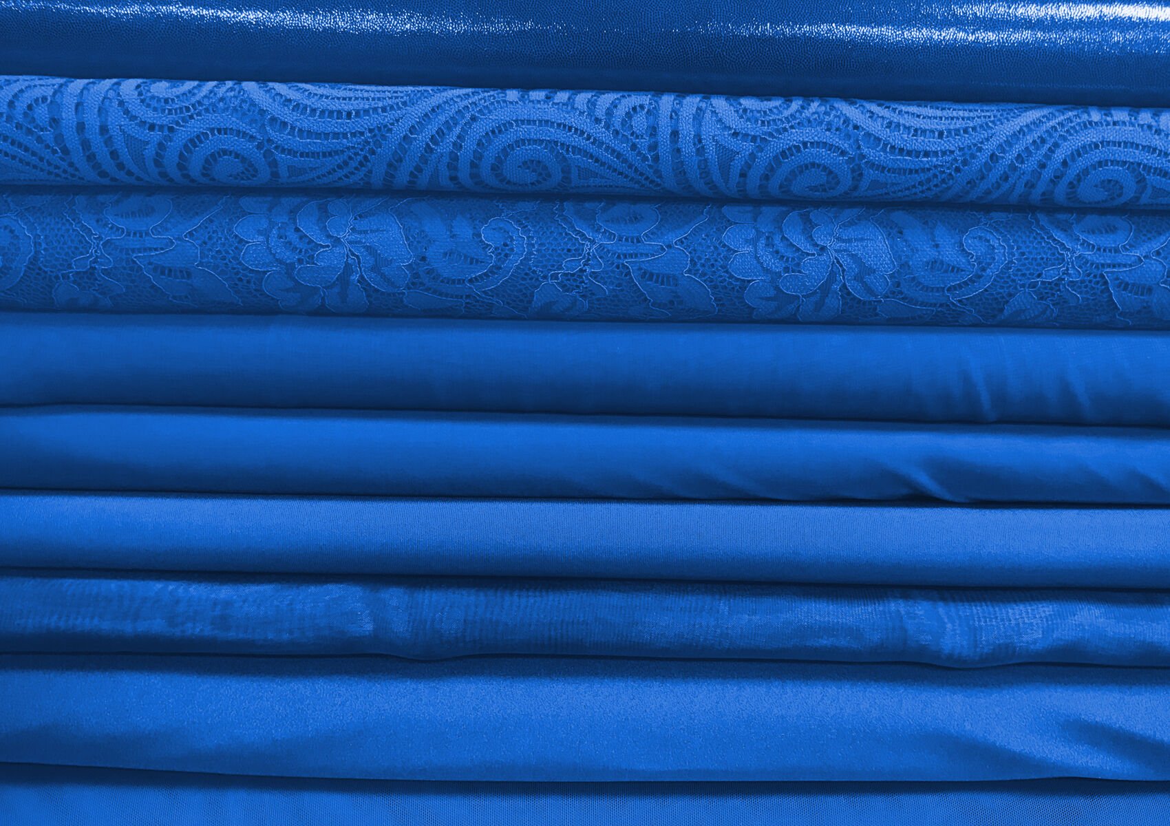 Electric blue colour couture fabric range