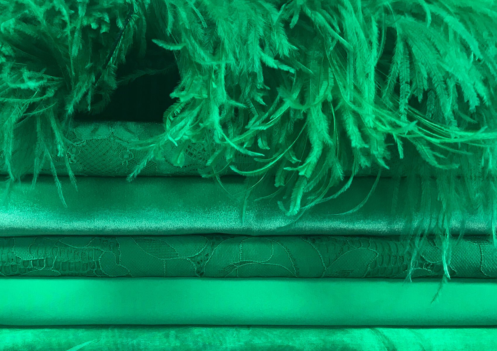 emerald green colour couture fabric range