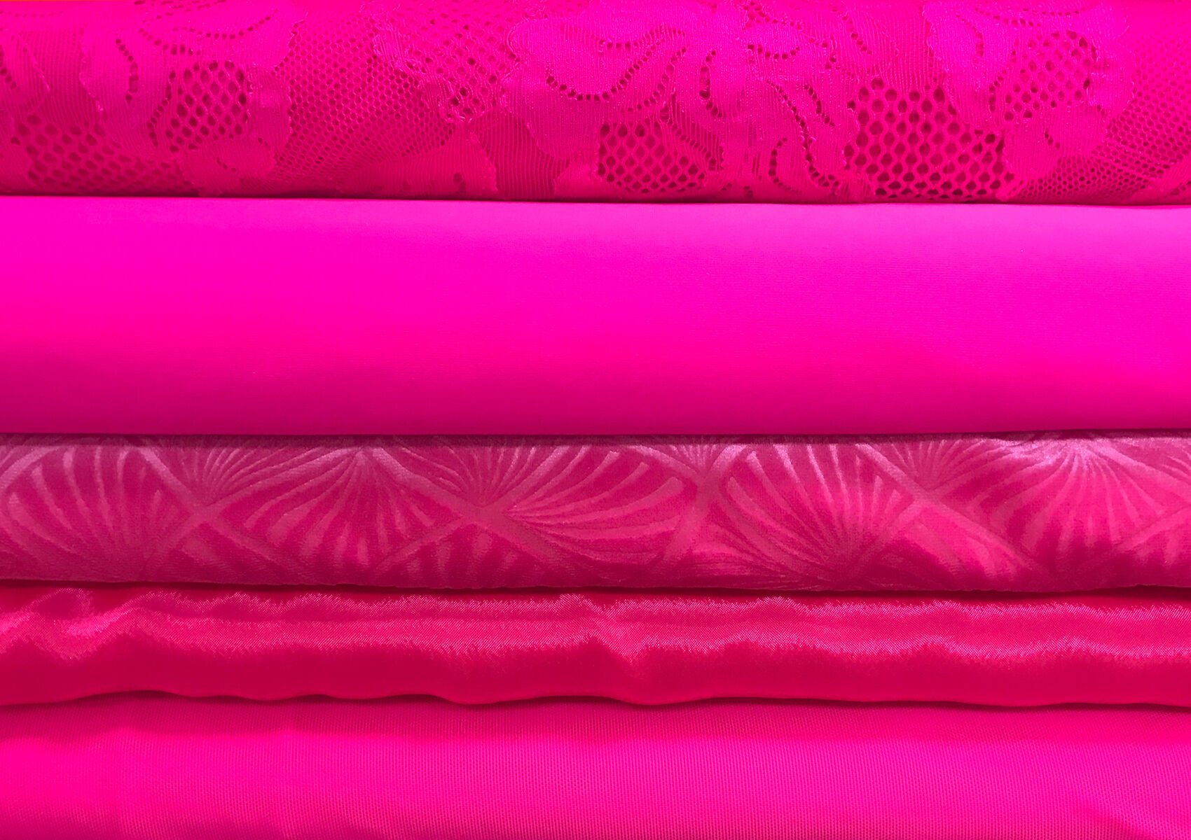 Pink fizz colour couture fabric
