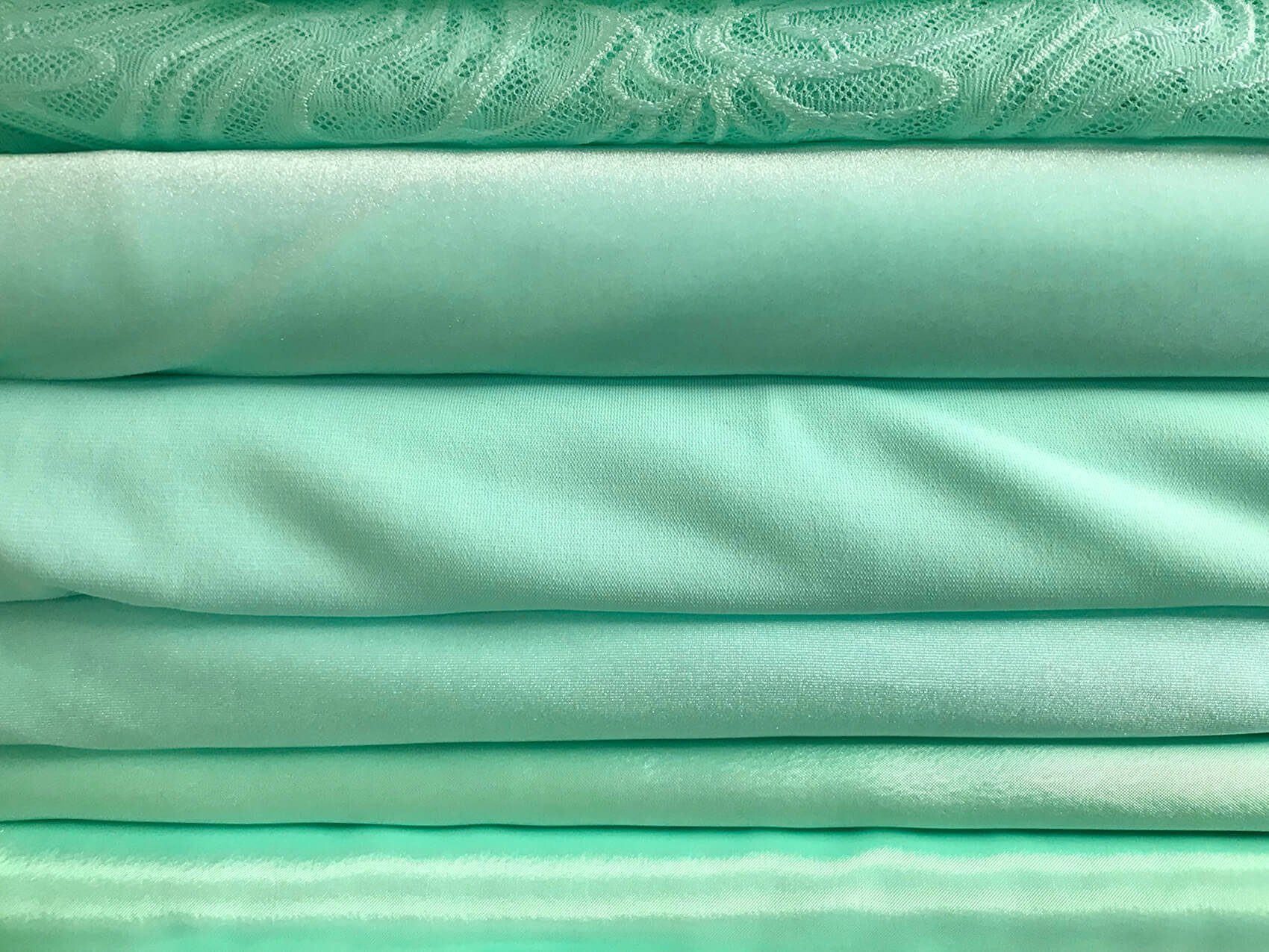 spearmint colour couture fabric