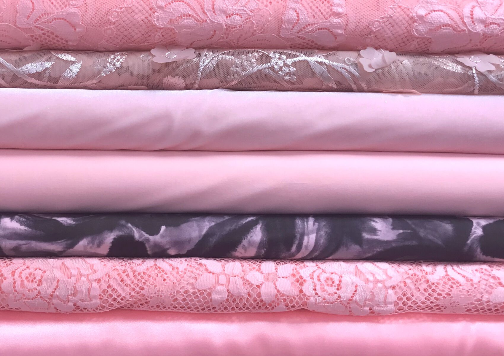 Sugar pink colour couture fabric