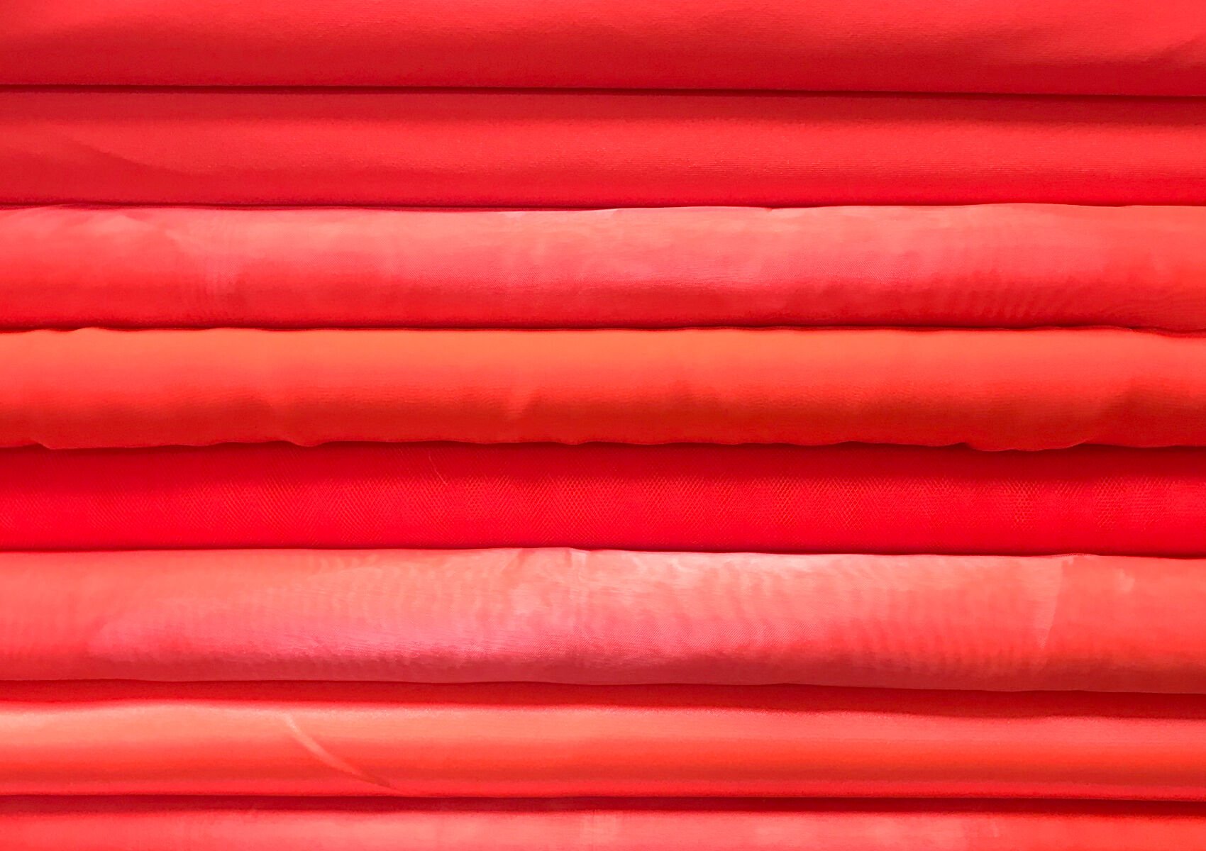fluorescent Red couture fabric